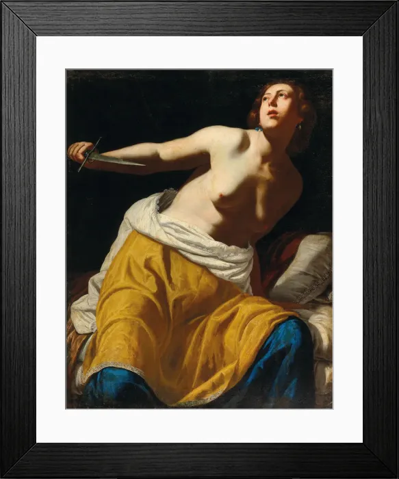 Framed Print : Lucretia, ca 1640-1645. Creator: Gentileschi, Artemisia (1598-1653) Framed Print : Lucretia, ca 1640-1645. Creator: Gentileschi, Artemisia (1598-1653)