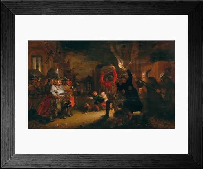 Framed Print : The Fight Between Carnival and Lent, Early 17th cen Creator: Vinckboons, David (1576-1629) Framed Print : The Fight Between Carnival and Lent, Early 17th cen Creator: Vinckboons, David (1576-1629)