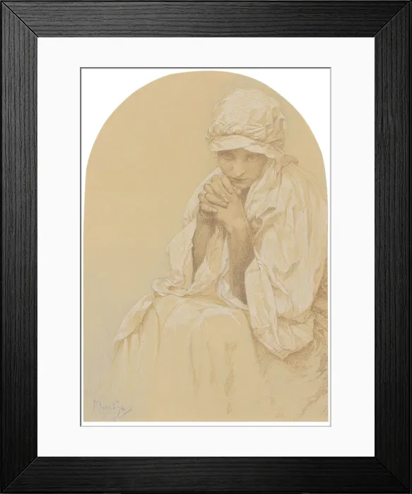 Framed Print : Portrait of Jaroslava, the artists Daughter, c. 1924. Creator: Mucha, Alfons Marie (1860-1939) Framed Print : Portrait of Jaroslava, the artists Daughter, c. 1924. Creator: Mucha, Alfons Marie (1860-1939)
