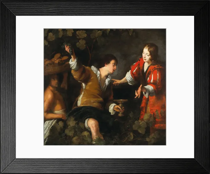 Framed Print : Joseph interpreting the dreams of the baker and the butler. Creator: Strozzi, Bernardo (1581-1644) Framed Print : Joseph interpreting the dreams of the baker and the butler. Creator: Strozzi, Bernardo (1581-1644)
