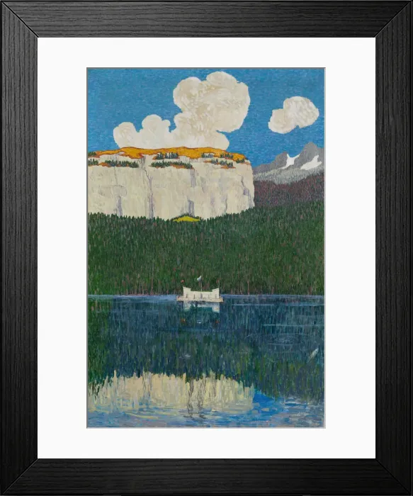 Framed Print : Panorama of Flims. Triptych, right panel, 1904. Creator: Giacometti, Giovanni (1868-1933) Framed Print : Panorama of Flims. Triptych, right panel, 1904. Creator: Giacometti, Giovanni (1868-1933)