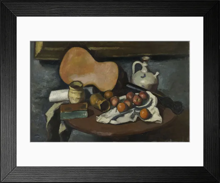 Framed Print : Still Life with Guitar, 1920s. Creator: Ortiz de Zarate, Manuel (1887-1946) Framed Print : Still Life with Guitar, 1920s. Creator: Ortiz de Zarate, Manuel (1887-1946)