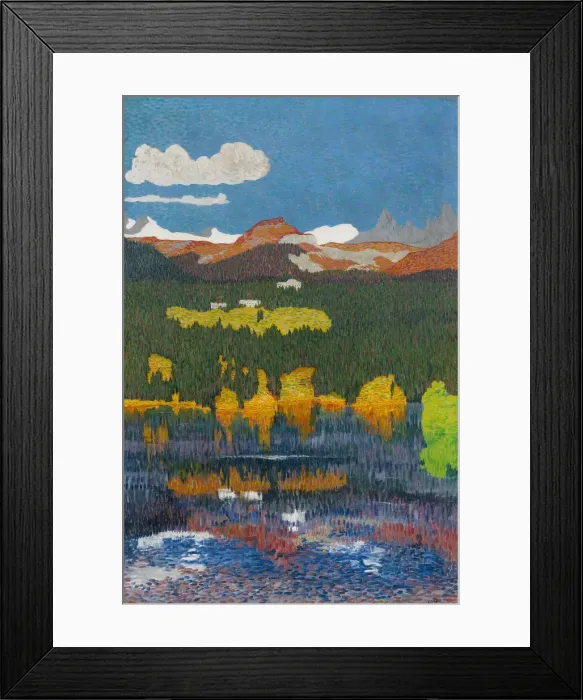 Framed Print : Panorama of Flims. Triptych, left panel, 1904. Creator: Giacometti, Giovanni (1868-1933) Framed Print : Panorama of Flims. Triptych, left panel, 1904. Creator: Giacometti, Giovanni (1868-1933)