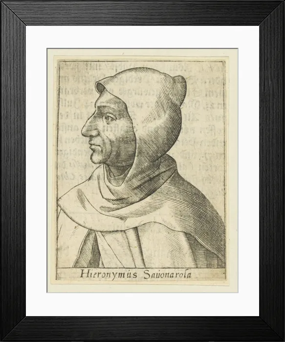Framed Print : Girolamo Savonarola, ca. 1600. Creator: Anonymous Framed Print : Girolamo Savonarola, ca. 1600. Creator: Anonymous