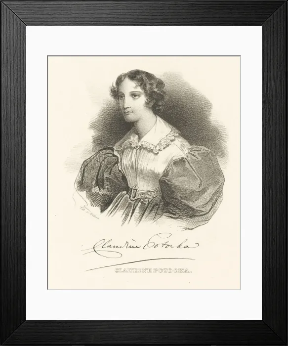 Framed Print : Countess Klaudyna (Claudine) Potocka, nee Dzialynska (1801-1836), c. 1830. Creator: Anonymous Framed Print : Countess Klaudyna (Claudine) Potocka, nee Dzialynska (1801-1836), c. 1830. Creator: Anonymous