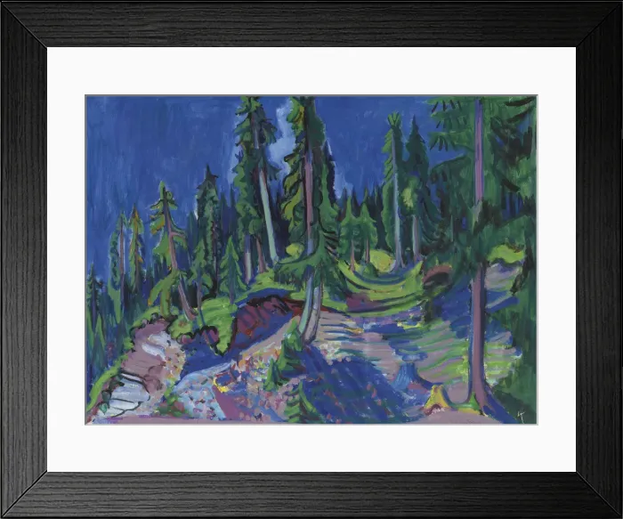 Framed Print : Mountain forest study, 1936. Creator: Kirchner, Ernst Ludwig (1880-1938) Framed Print : Mountain forest study, 1936. Creator: Kirchner, Ernst Ludwig (1880-1938)