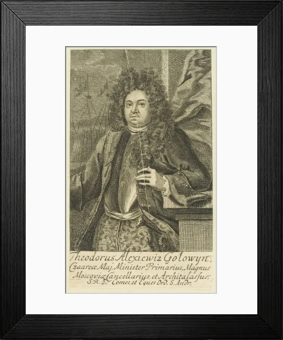 Framed Print : Portrait of Count Feodor Alekseyevich Golovin (1650-1706), 1706. Creator: Anonymous Framed Print : Portrait of Count Feodor Alekseyevich Golovin (1650-1706), 1706. Creator: Anonymous