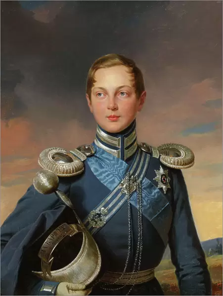 Portrait of Tsarevich Alexander Nikolaevich of Russia (1818-1881). Creator: Stieler