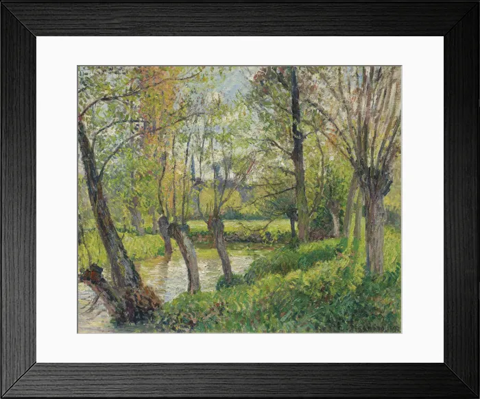 Framed Print : Bords de l Epte a Eragny, soleil couchant, 1897. Creator: Pissarro, Camille (1830-1903) Framed Print : Bords de l Epte a Eragny, soleil couchant, 1897. Creator: Pissarro, Camille (1830-1903)