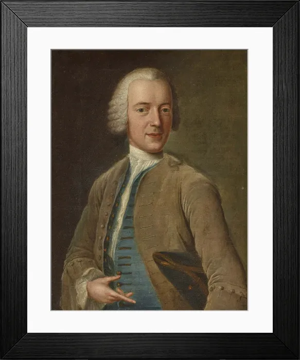 Framed Print : Self-Portrait, ca 1744. Creator: Ziesenis, Johann Georg, the Younger (1716-1776) Framed Print : Self-Portrait, ca 1744. Creator: Ziesenis, Johann Georg, the Younger (1716-1776)