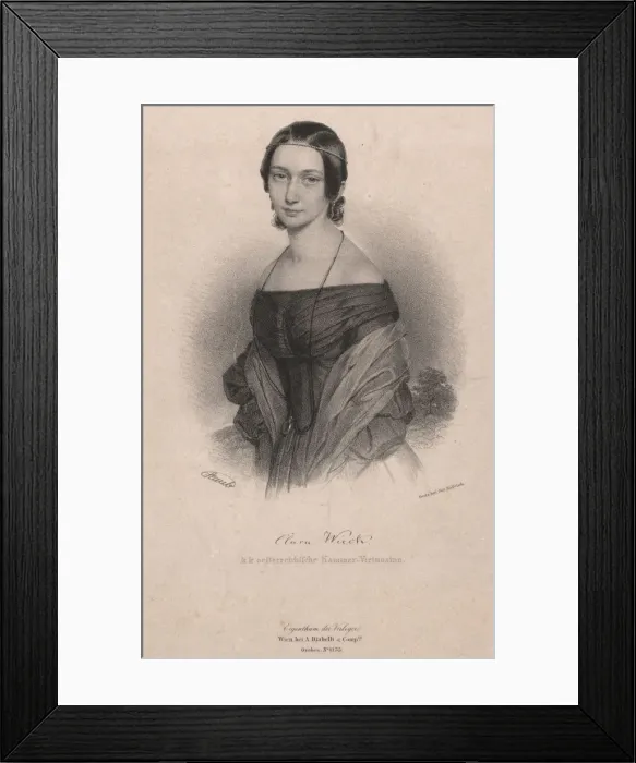 Framed Print : Portrait of Clara Wieck-Schumann (1819-1896), 1838. Creator: Staub, Andreas (1806-1839) Framed Print : Portrait of Clara Wieck-Schumann (1819-1896), 1838. Creator: Staub, Andreas (1806-1839)