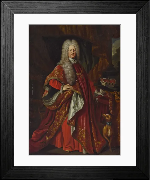 Framed Print : Portrait of Count Charles III Philip (1661-1742), Elector Palatine. Creator: Schlichten Framed Print : Portrait of Count Charles III Philip (1661-1742), Elector Palatine. Creator: Schlichten