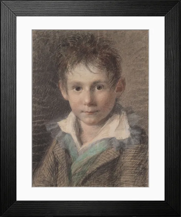 Framed Print : Half-length portrait of a boy. Creator: Ellenrieder, Marie (1791-1863) Framed Print : Half-length portrait of a boy. Creator: Ellenrieder, Marie (1791-1863)