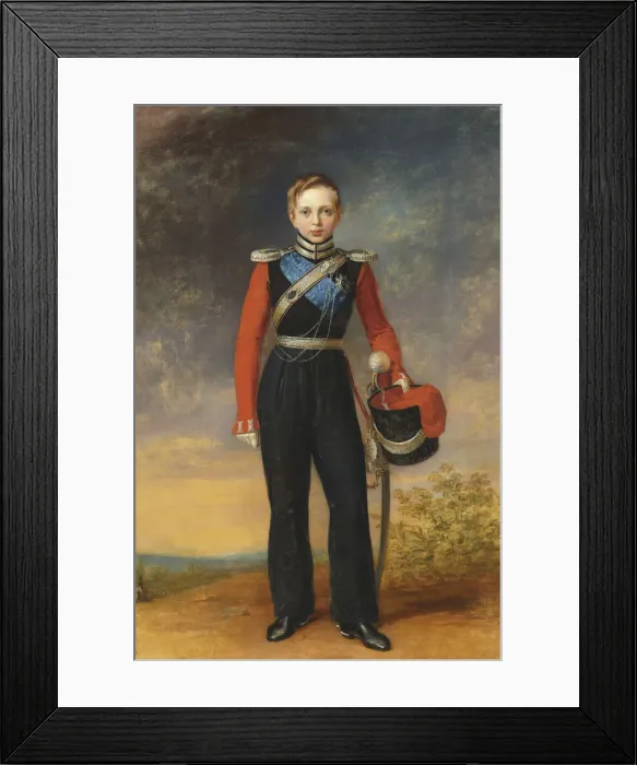 Framed Print : Portrait of the Crown prince Alexander Nikolayevich (1818-1881). Creator: Dawe, George (1781-1829) Framed Print : Portrait of the Crown prince Alexander Nikolayevich (1818-1881). Creator: Dawe, George (1781-1829)