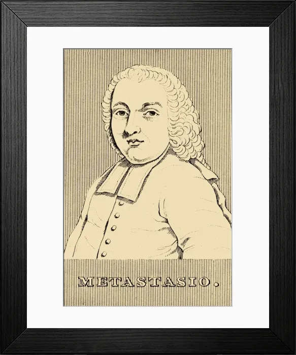 Framed Print : Metastasio, (1698-1782), 1830. Creator: Unknown Framed Print : Metastasio, (1698-1782), 1830. Creator: Unknown