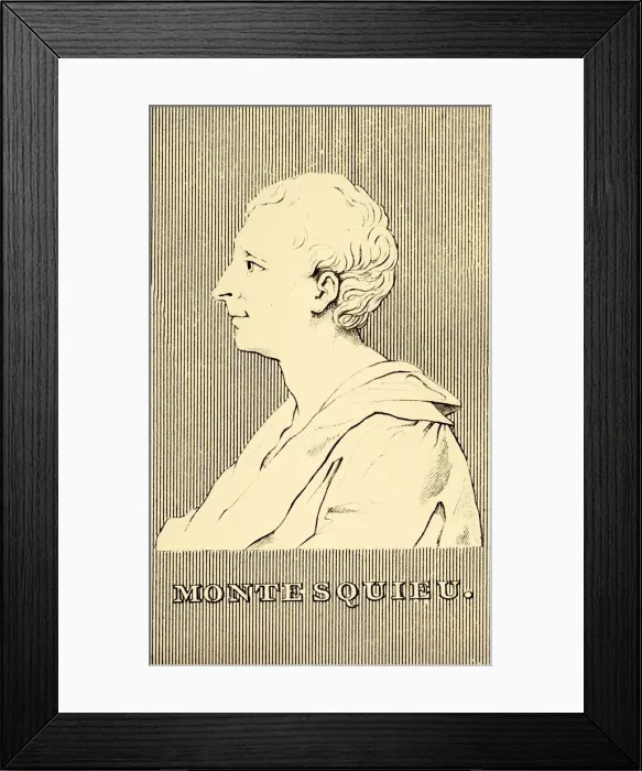 Framed Print : Montesquieu, (1689-1755), 1830. Creator: Unknown Framed Print : Montesquieu, (1689-1755), 1830. Creator: Unknown