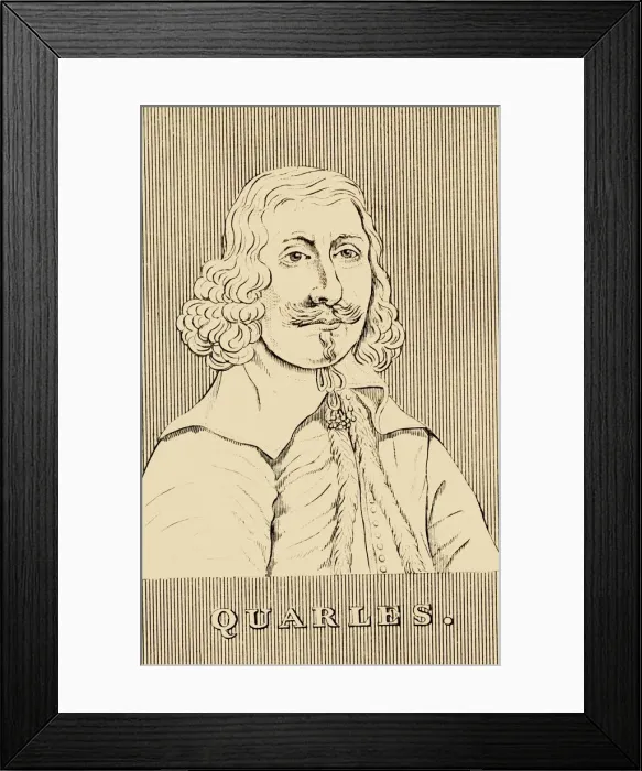 Framed Print : Quarles, (c1592-1644), 1830. Creator: Unknown Framed Print : Quarles, (c1592-1644), 1830. Creator: Unknown