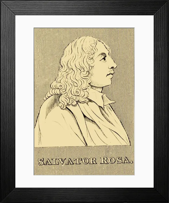 Framed Print : Salvator Rosa, (1615-1673), 1830. Creator: Unknown Framed Print : Salvator Rosa, (1615-1673), 1830. Creator: Unknown