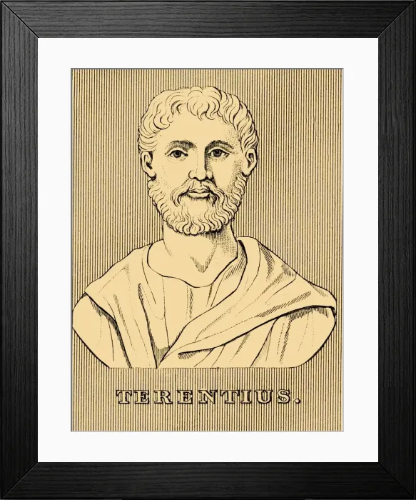 Framed Print : Terentius, (c195-c 159 BC), 1830. Creator: Unknown Framed Print : Terentius, (c195-c 159 BC), 1830. Creator: Unknown