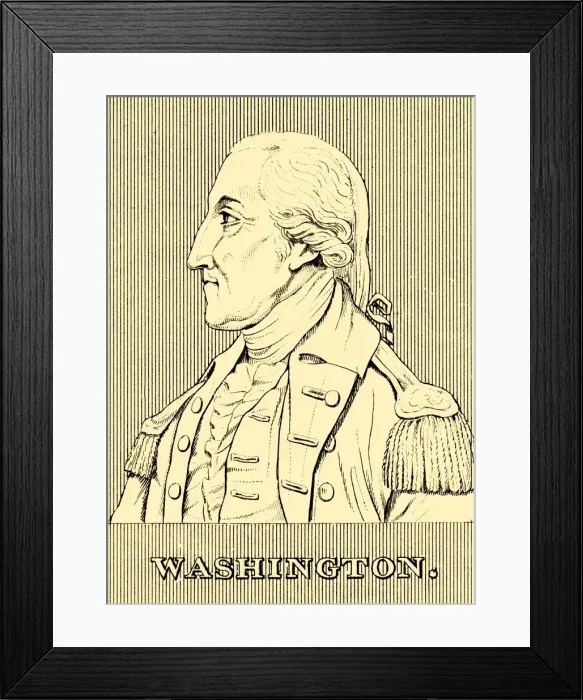 Framed Print : Washington, (1732-1799), 1830. Creator: Unknown Framed Print : Washington, (1732-1799), 1830. Creator: Unknown