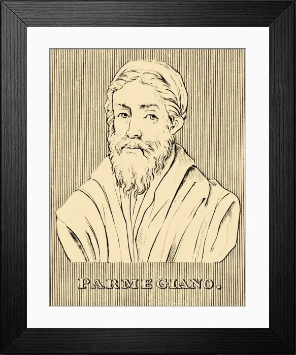 Framed Print : Parmegiano, (1503-1540), 1830. Creator: Unknown Framed Print : Parmegiano, (1503-1540), 1830. Creator: Unknown