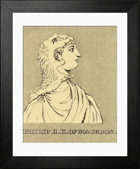 Framed Print : Philip II King of Macedon, (382-336 BC), 1830. Creator: Unknown Framed Print : Philip II King of Macedon, (382-336 BC), 1830. Creator: Unknown