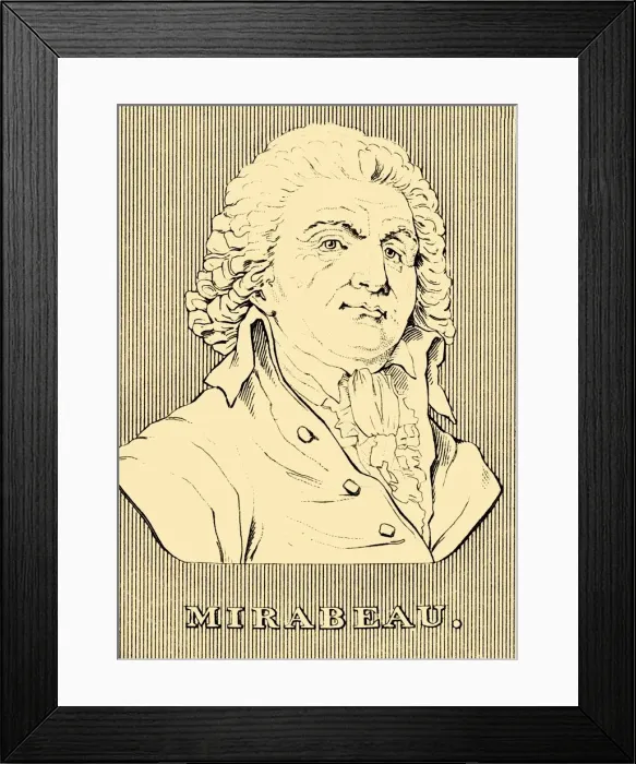 Framed Print : Mirabeau, (1749-1791), 1830. Creator: Unknown Framed Print : Mirabeau, (1749-1791), 1830. Creator: Unknown