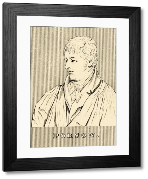 Framed Print : Porson, (1759- 1808), 1830. Creator: Unknown Framed Print : Porson, (1759- 1808), 1830. Creator: Unknown
