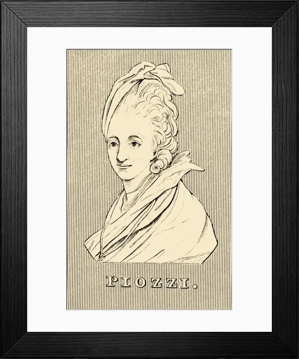 Framed Print : Piozzi, (1741-1821), 1830. Creator: Unknown Framed Print : Piozzi, (1741-1821), 1830. Creator: Unknown