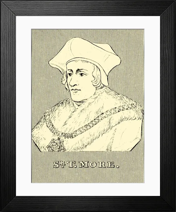 Framed Print : Sir T. More, (1478-1535), 1830. Creator: Unknown Framed Print : Sir T. More, (1478-1535), 1830. Creator: Unknown
