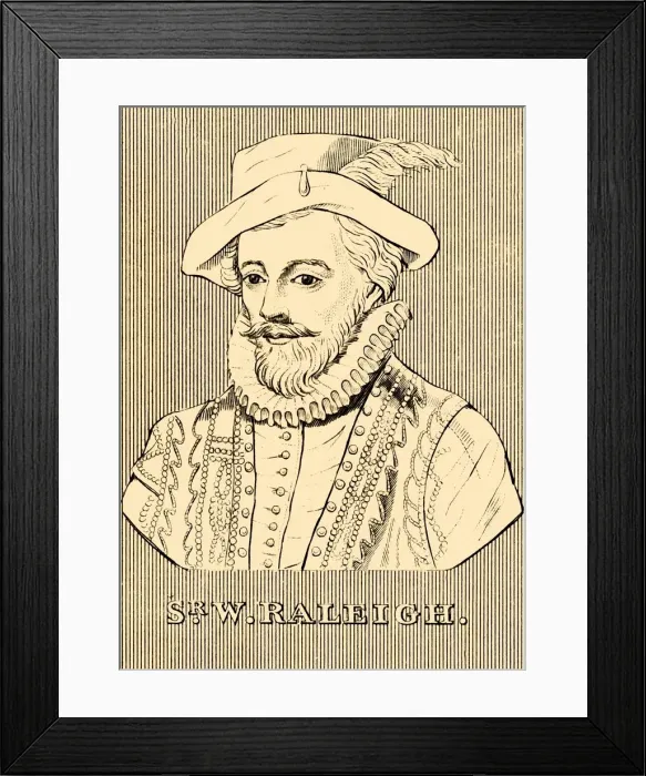 Framed Print : Sir W. Raleigh, (c1552-1618), 1830. Creator: Unknown Framed Print : Sir W. Raleigh, (c1552-1618), 1830. Creator: Unknown