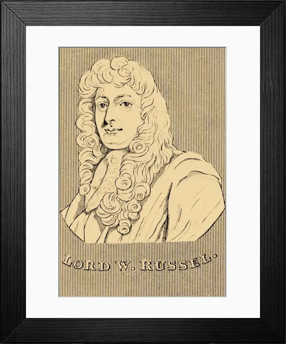 Framed Print : Lord W. Russel, (1639-1683), 1830. Creator: Unknown Framed Print : Lord W. Russel, (1639-1683), 1830. Creator: Unknown