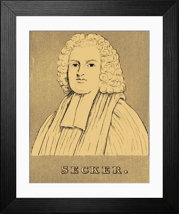 Framed Print : Secker, (1693-1768), 1830. Creator: Unknown Framed Print : Secker, (1693-1768), 1830. Creator: Unknown