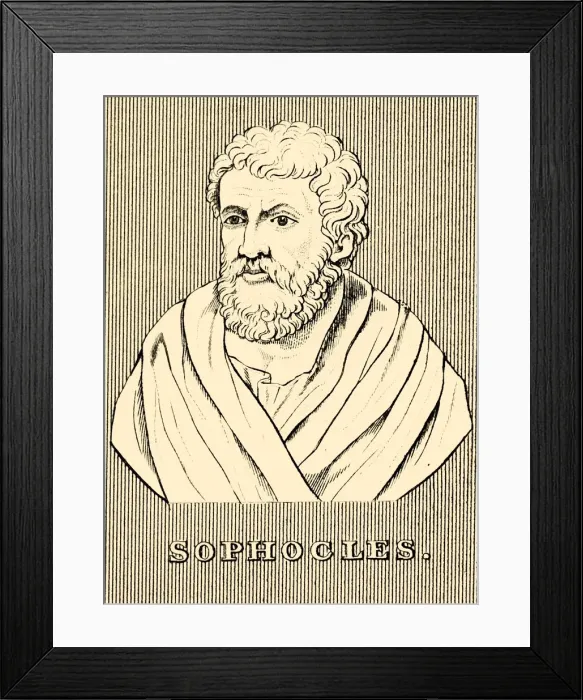 Framed Print : Sophocles, (c497-405 BC), 1830. Creator: Unknown Framed Print : Sophocles, (c497-405 BC), 1830. Creator: Unknown