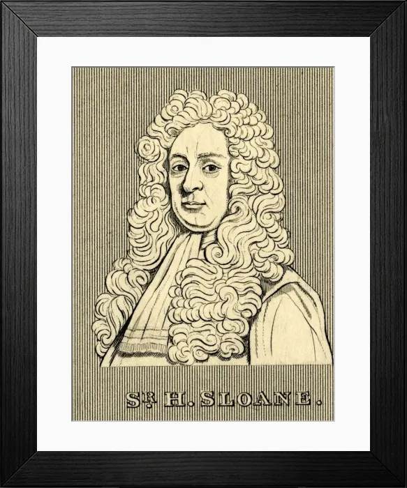 Framed Print : Sir H. Sloane, (1660-1753), 1830. Creator: Unknown