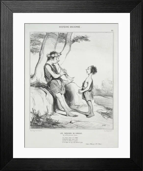 Framed Print : Ancient History, plate 48: The Shepherds of Virgil, 31 December 1842 Framed Print : Ancient History, plate 48: The Shepherds of Virgil, 31 December 1842