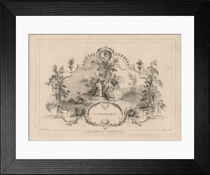 Framed Print : Amusement, Arabesque. Creator: Gabriel Huquier (French, 1695-1772) Framed Print : Amusement, Arabesque. Creator: Gabriel Huquier (French, 1695-1772)