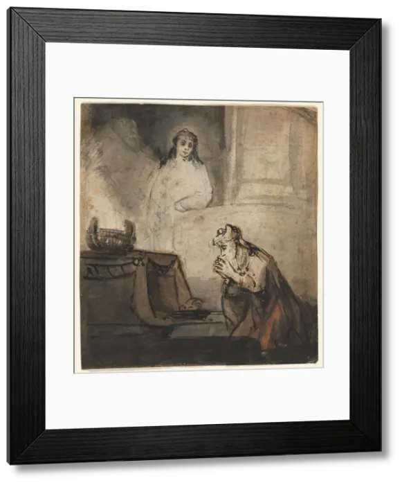 Framed Print : Angel Appearing to Zacharias, third quarter 1600s. Creator: Samuel van Hoogstraten (Dutch Framed Print : Angel Appearing to Zacharias, third quarter 1600s. Creator: Samuel van Hoogstraten (Dutch