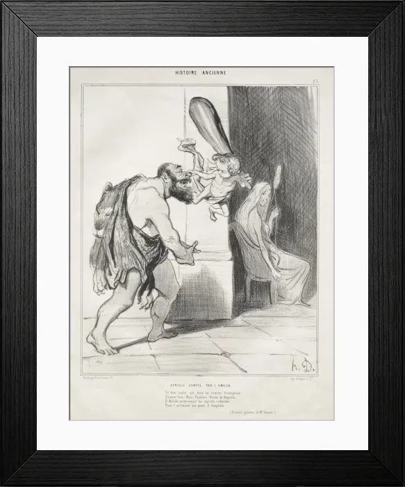 Framed Print : Ancient History, plate 25: Hercules Subdued by Cupid, 18 September 1842 Framed Print : Ancient History, plate 25: Hercules Subdued by Cupid, 18 September 1842