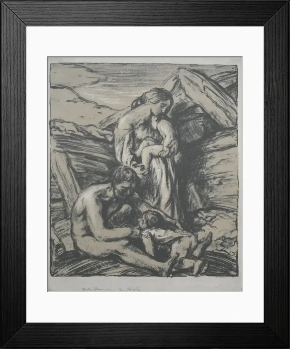 Framed Print : An Idyll, 1905. Creator: Charles Hasslewood Shannon (British, 1863-1937) Framed Print : An Idyll, 1905. Creator: Charles Hasslewood Shannon (British, 1863-1937)