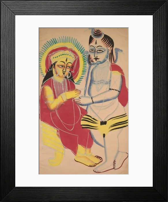 Framed Print : Annapurna and Shiva, 1800s. Creator: Unknown Framed Print : Annapurna and Shiva, 1800s. Creator: Unknown