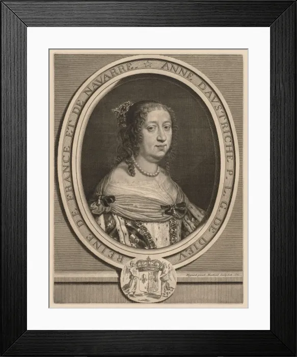Framed Print : Anne of Austria, Queen of France, 1660. Creator: Robert Nanteuil (French, 1623-1678) Framed Print : Anne of Austria, Queen of France, 1660. Creator: Robert Nanteuil (French, 1623-1678)