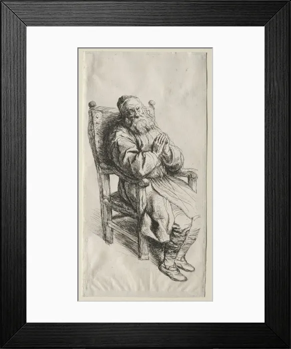Framed Print : An Old Man in a Chari, Praying. Creator: Salomon Koninck (Dutch, 1609-1656) Framed Print : An Old Man in a Chari, Praying. Creator: Salomon Koninck (Dutch, 1609-1656)