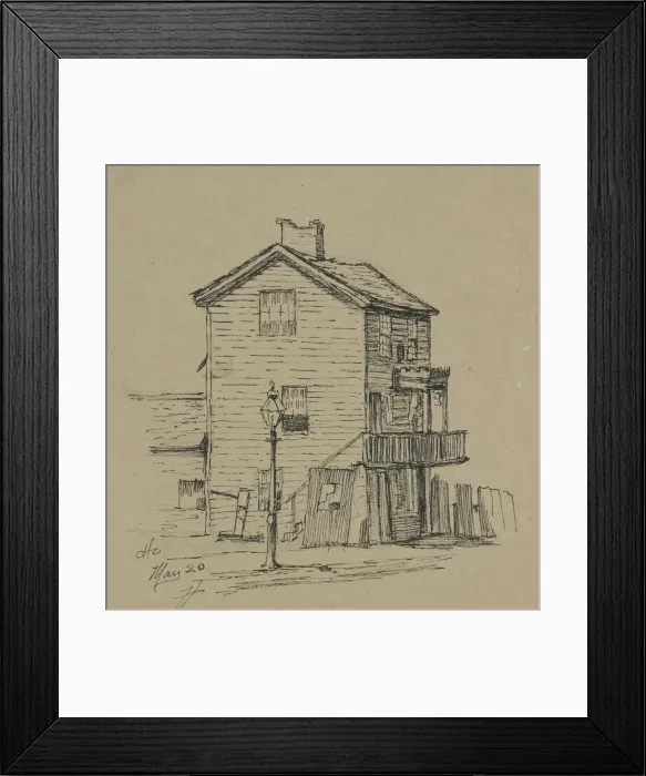 Framed Print : An Old House, Cleveland. Creator: Otto H. Bacher (American, 1856-1909) Framed Print : An Old House, Cleveland. Creator: Otto H. Bacher (American, 1856-1909)