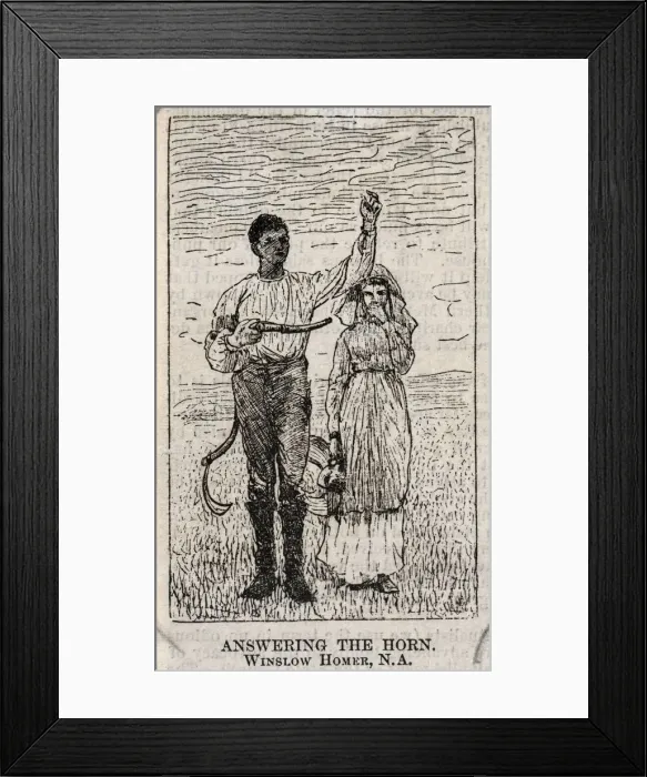 Framed Print : Answering the Horn. Creator: Winslow Homer (American, 1836-1910) Framed Print : Answering the Horn. Creator: Winslow Homer (American, 1836-1910)