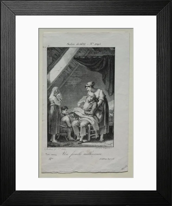 Framed Print : An Unfortunate Family, 1822. Creator: Pierre-Paul Prud hon (French, 1758-1823) Framed Print : An Unfortunate Family, 1822. Creator: Pierre-Paul Prud hon (French, 1758-1823)