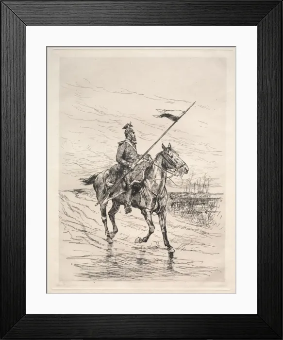 Framed Print : An Uhlan. Creator: Edouard Detaille (French, 1848-1912) Framed Print : An Uhlan. Creator: Edouard Detaille (French, 1848-1912)