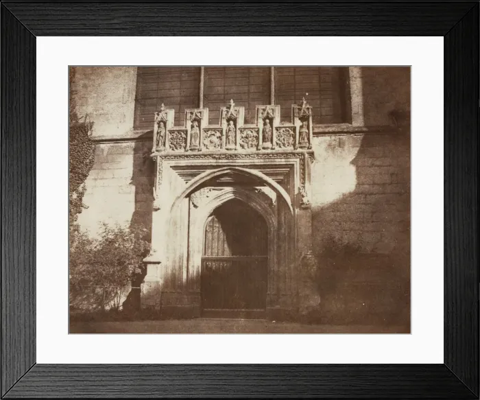 Framed Print : Ancient Door, Magdalen College, Oxford, 1843. Creator: William Henry Fox Talbot (British Framed Print : Ancient Door, Magdalen College, Oxford, 1843. Creator: William Henry Fox Talbot (British