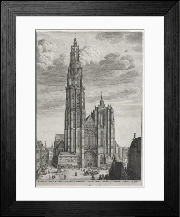 Framed Print : Antwerp Cathedral, 1649. Creator: Wenceslaus Hollar (Bohemian, 1607-1677) Framed Print : Antwerp Cathedral, 1649. Creator: Wenceslaus Hollar (Bohemian, 1607-1677)