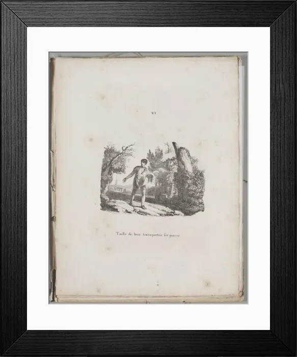 Framed Print : Art of the Lithograph: Transfer of a Wood Engraving, Plate VI, 1819. Creator: Alois Senefelder Framed Print : Art of the Lithograph: Transfer of a Wood Engraving, Plate VI, 1819. Creator: Alois Senefelder